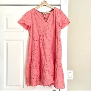 Pink eyelet dress